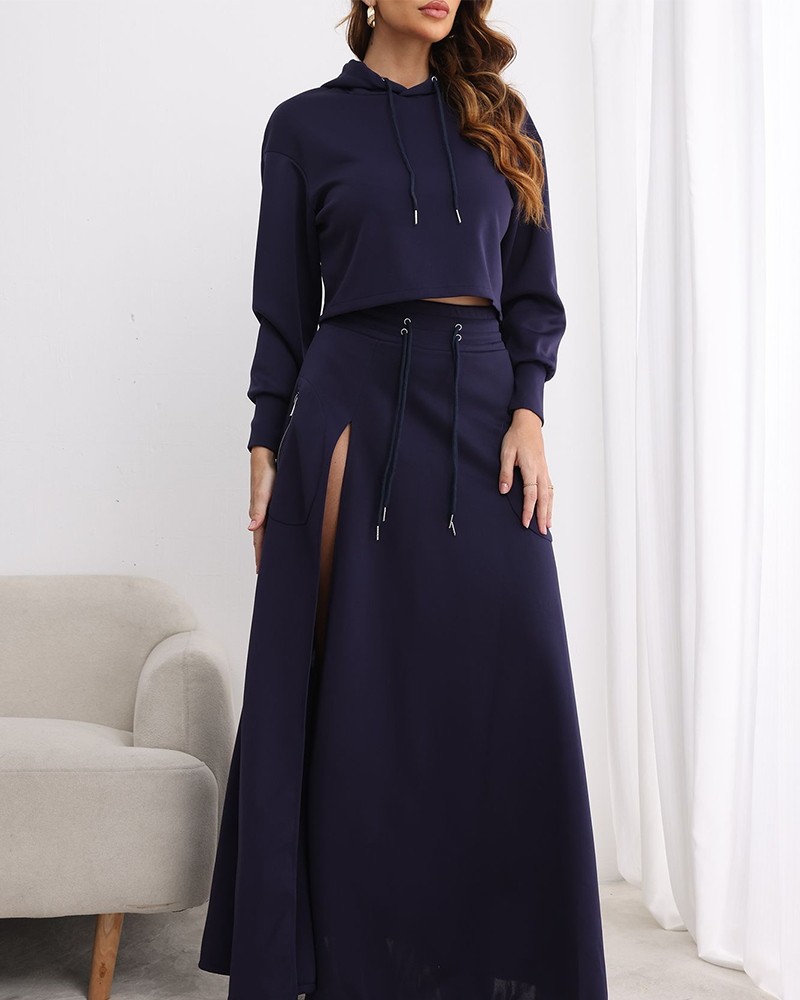 Cold Heart Skirt Set DarkBlue