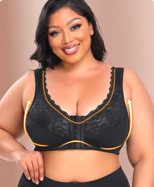 MagicLift Front-Closure Support Bra Black