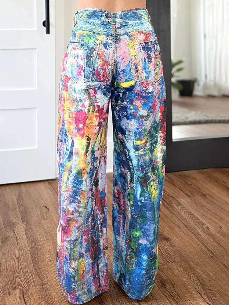 Graffiti Paint Splatter Jeans