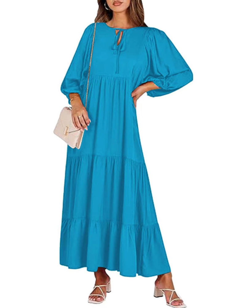 Flow With Me Maxi Dress Blue