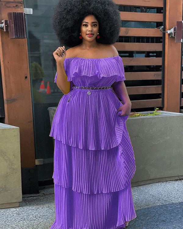 Shimmy Dress Purple