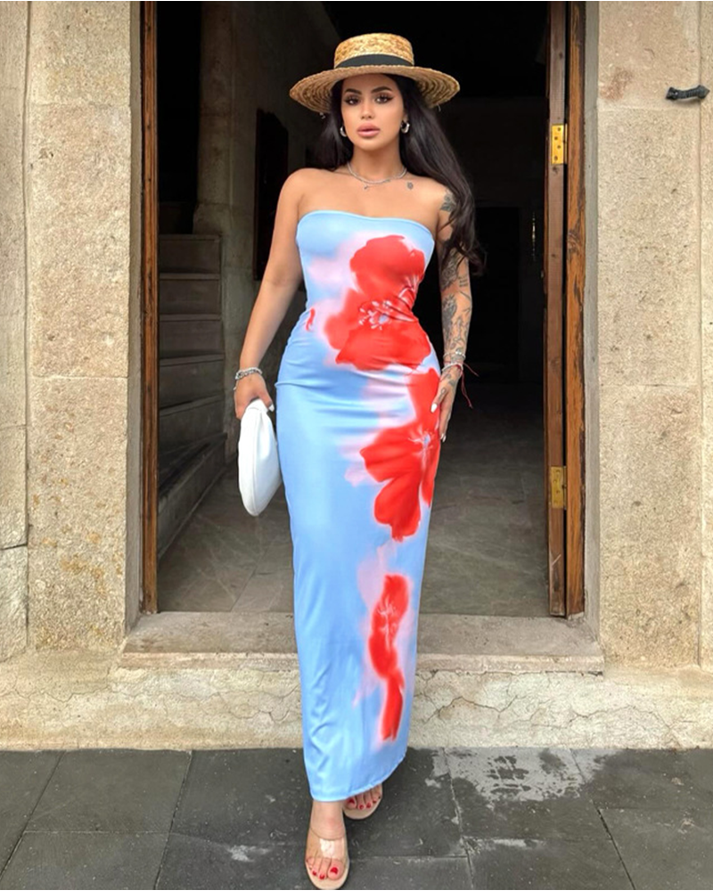 Kleid mit Print und Ombré-Effekt