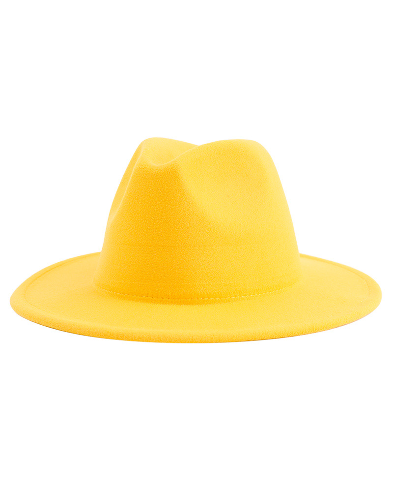 Solid Color Fedora Mustard