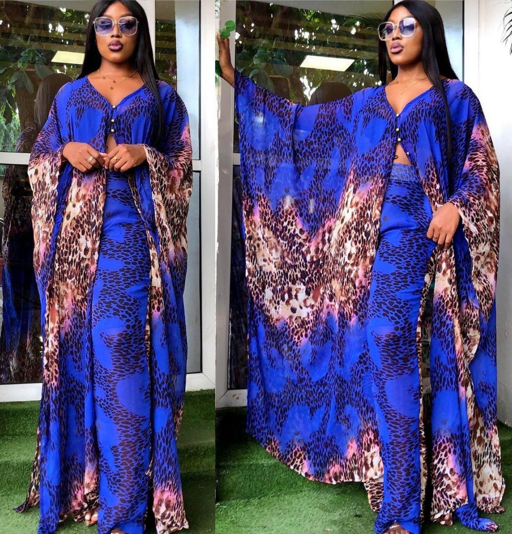 printed pants set Blue ONESIZE