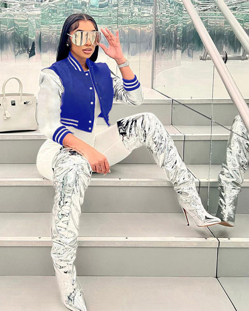 RUSH! Embroidery Jacket Blue