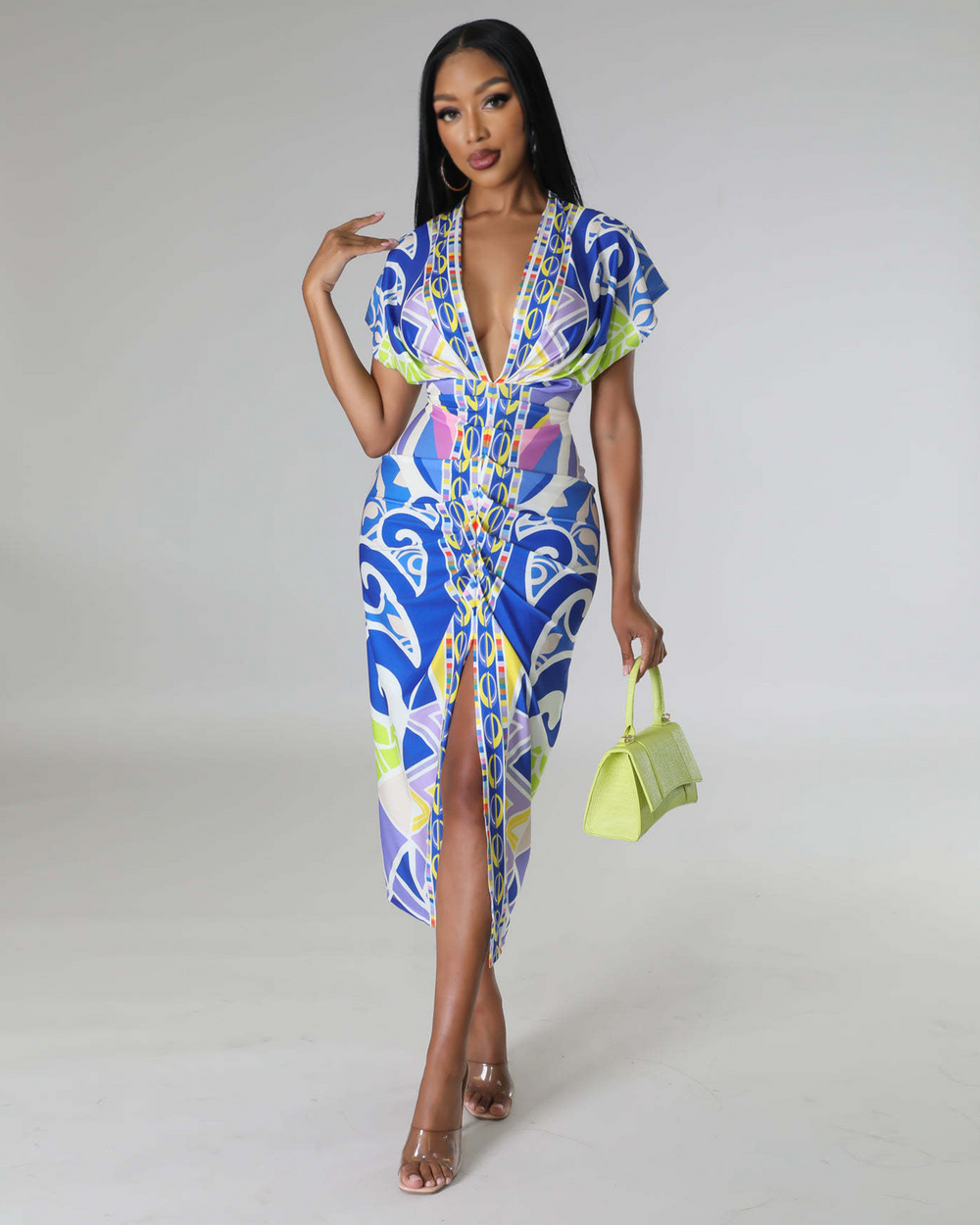 Bevy Midi Dress Blue0825