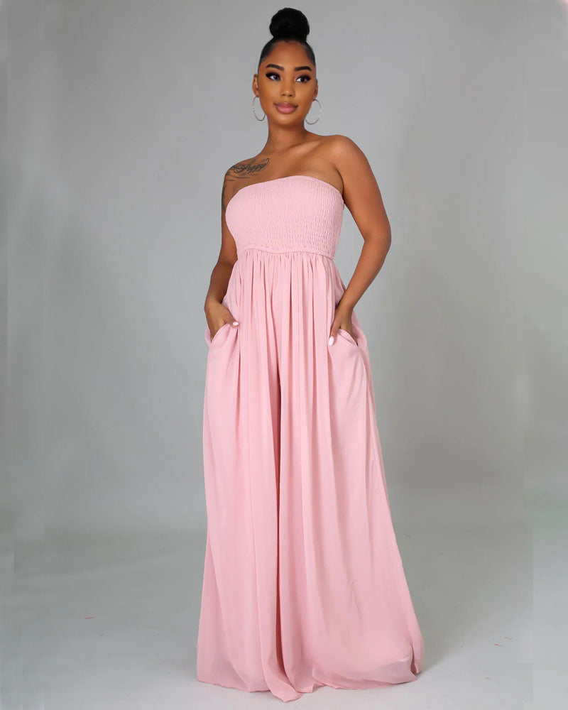 Free Flare Jumpsuit PINK
