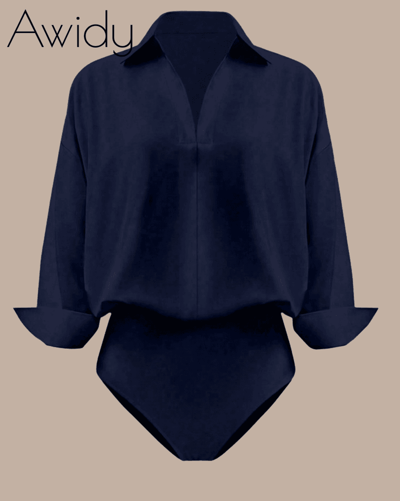 Women Slim Fit Collared Shirt Top