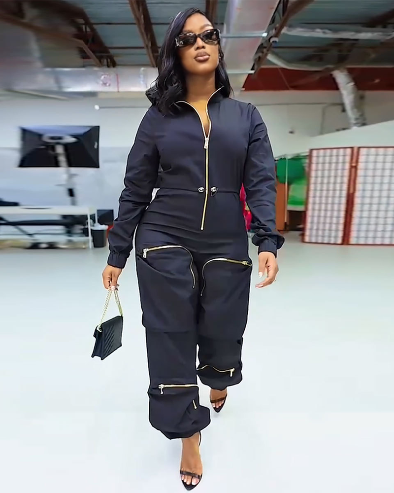 CARGO FLIGHT JUMPSUIT Black