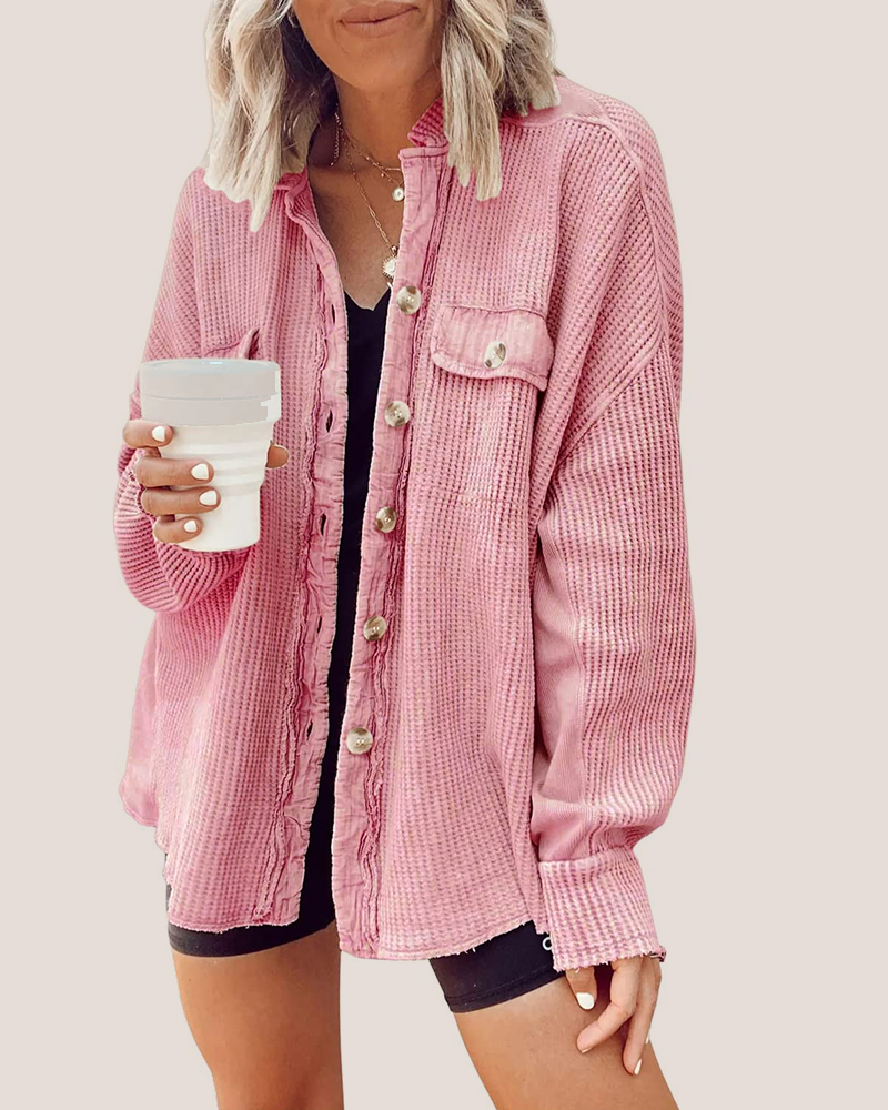 Fall in Line Waffle Shacket