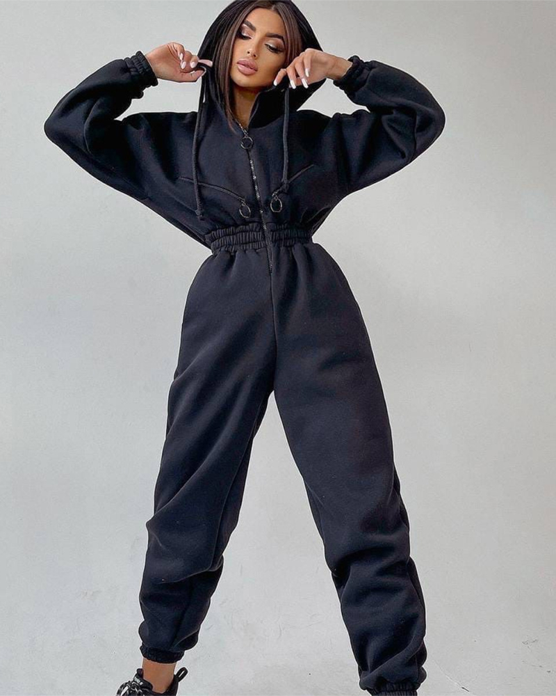 Sleek Silhouette Jumpsuit Black