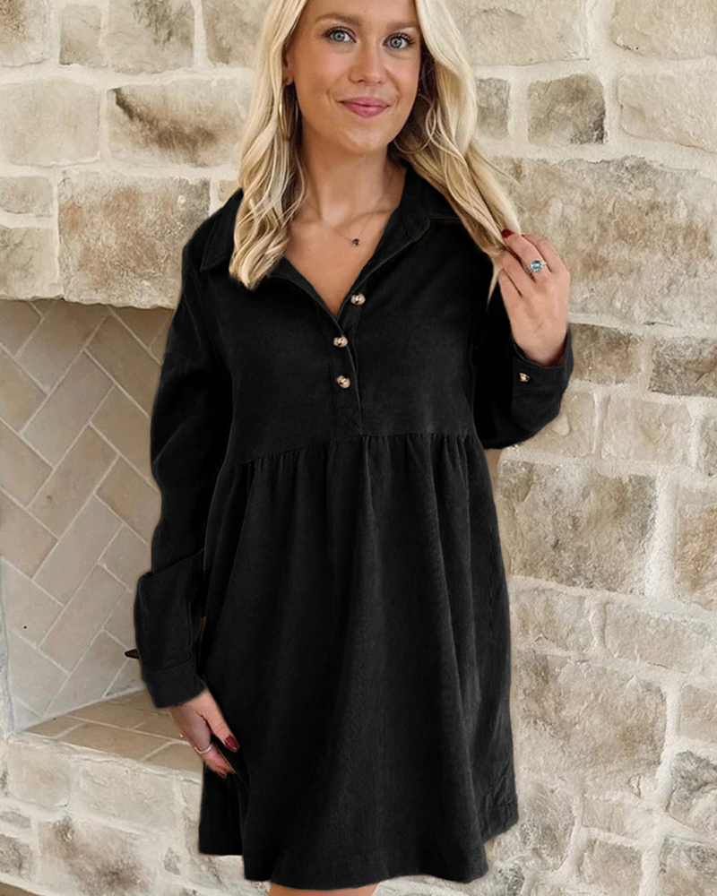 Fall in Corduroy Dress