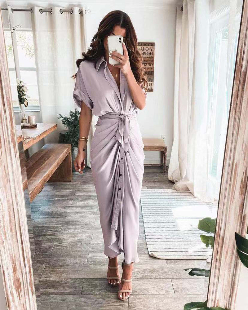 fashion style maxi dress Light Purple