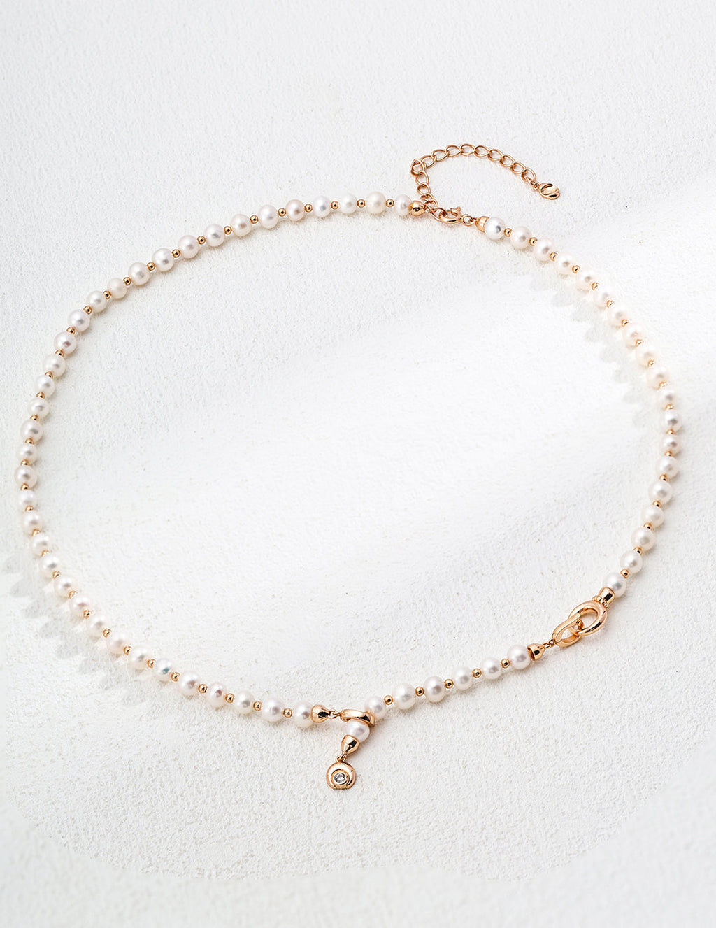 Natural Pearl Zirconia Vintage Necklace
