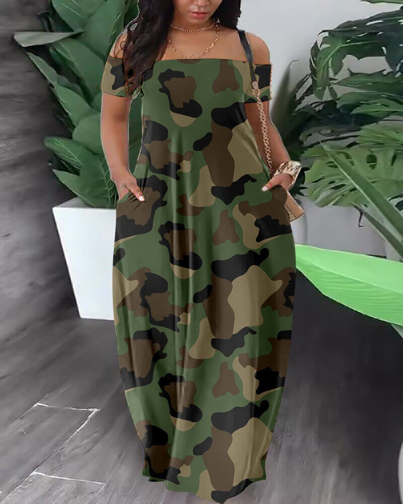 Gala Vibes Dress Camouflage