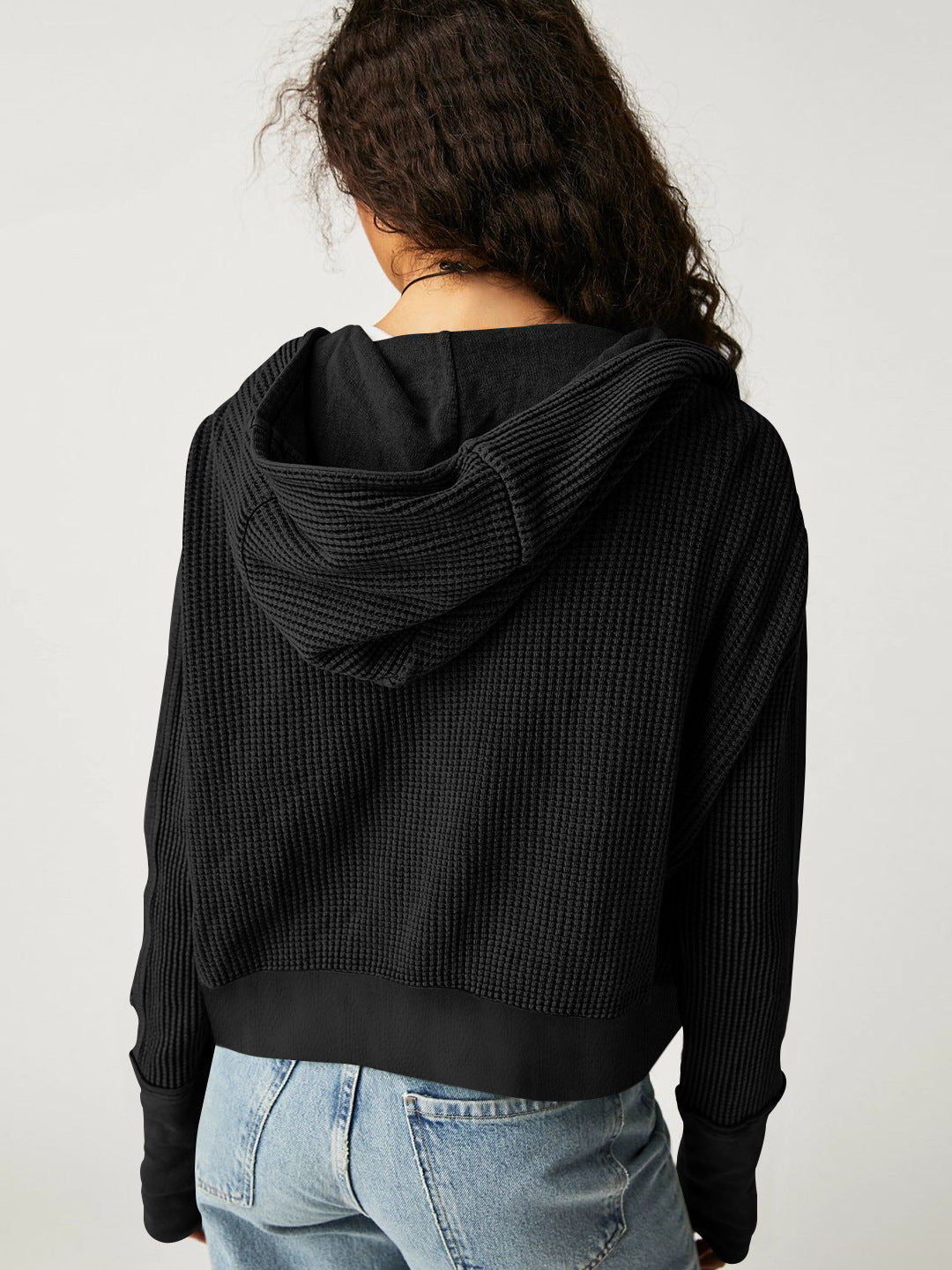 Patchwork Zipper Hoodie