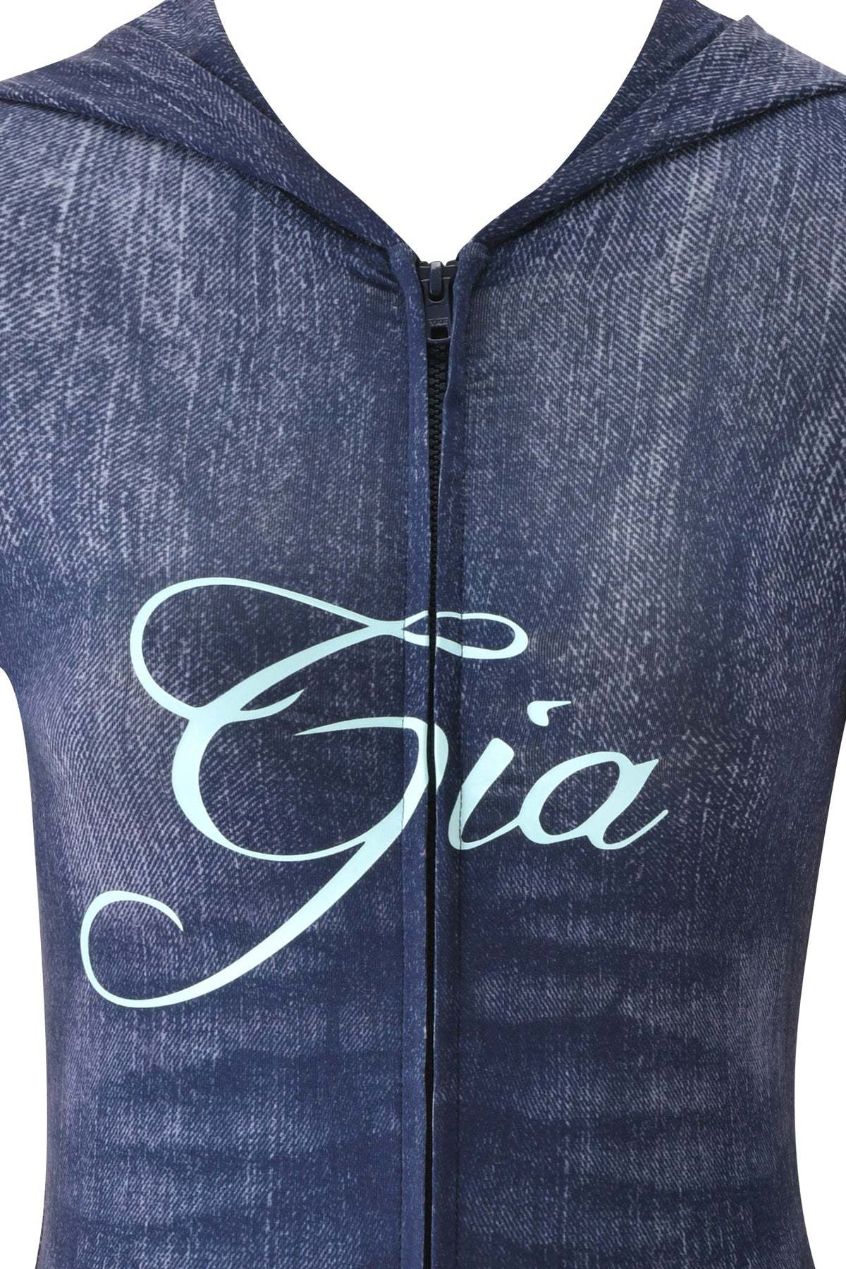 Printed Zip-Up Hoodie & Bodycon Pants Set for Casual Activewear