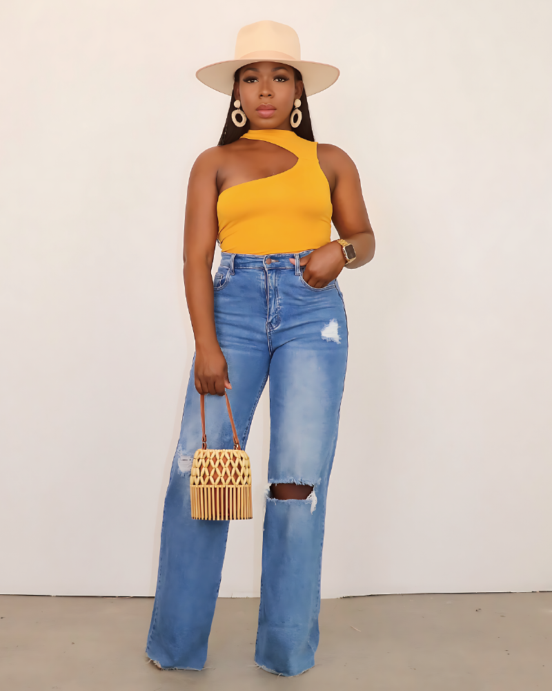 Caira Babe Jeans Dark Denim Blue