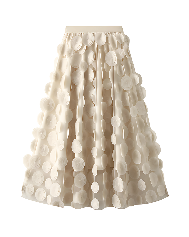 Ariyah Baby Skirt Cream One Size Easily Fits up to 1XL