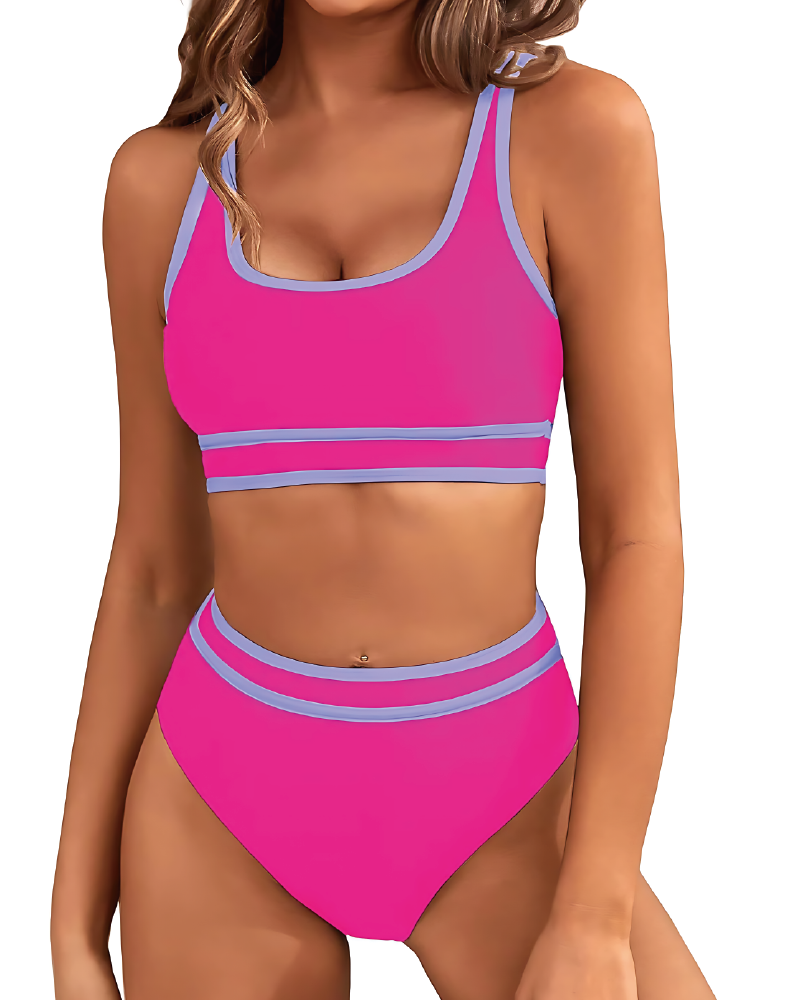 2pc Aylin Swim Set Hot Pink