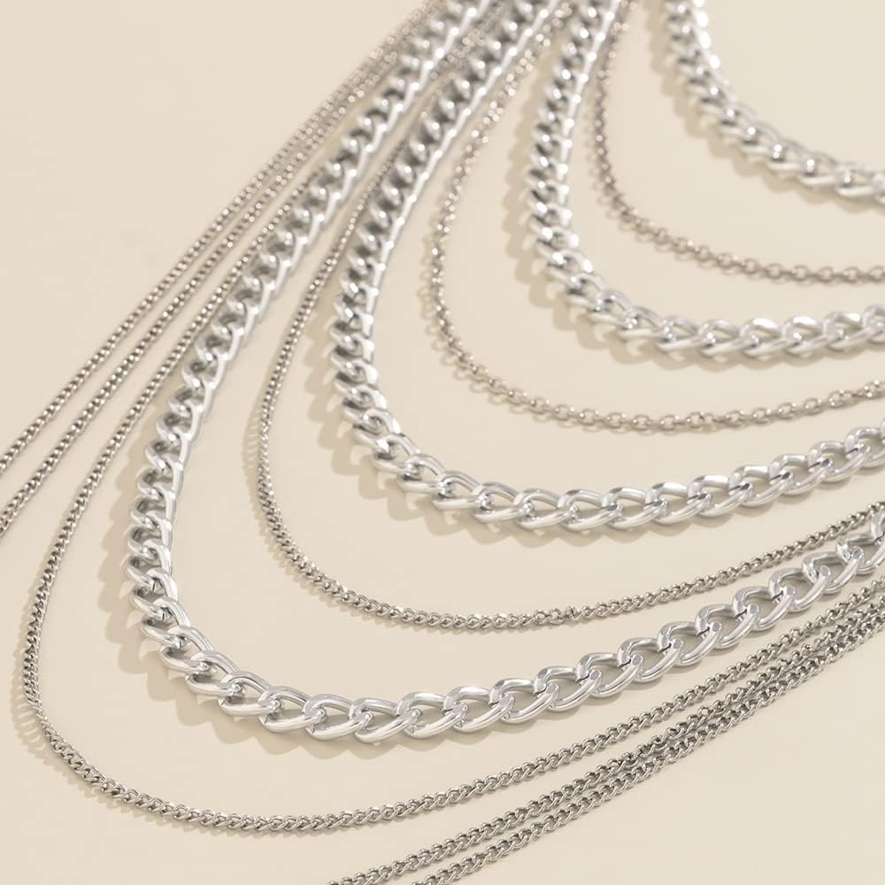 Aethers & Co A13 Bride Women Shiny Statement Tassel Body Chain Jewelry Shawl Silver Gold Dainty Body Jewelry Layered Shoulder Chain Wedding Party Nightclub Body Accessories Jewelry for Women Bride