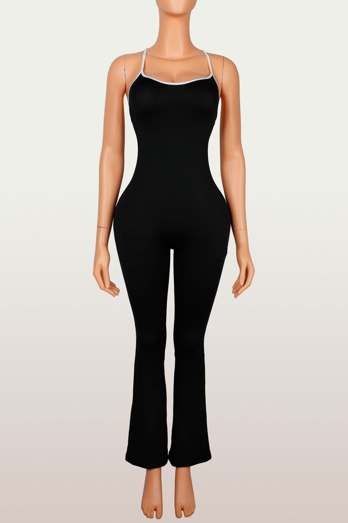 Backless Lace-Up Stretchy Jumpsuit for Fitness & Yoga