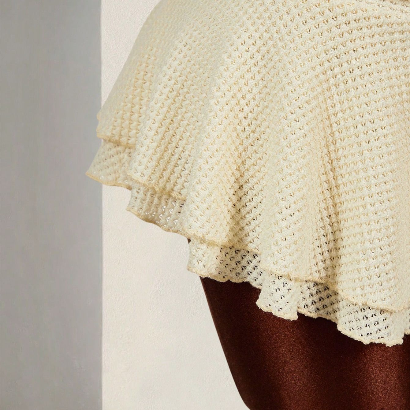Floral Backless Lace-Up Tiered Dress for Holiday Parties