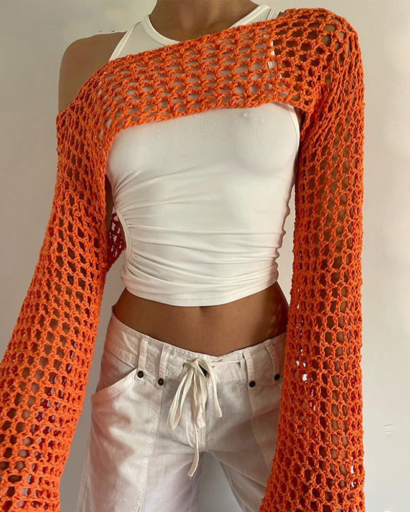 Crochet Crop Top ORANGE