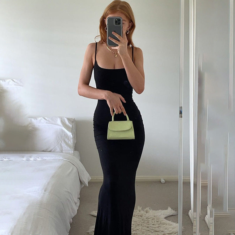 Strap Slim Maxi Dress for Summer Casual Wear