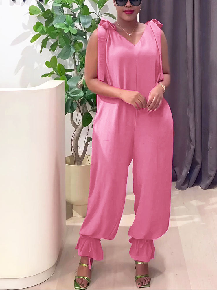Breeze Tie-Shoulder Jumpsuit