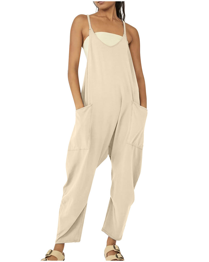 Big Pockets Jumpsuit APRICOT