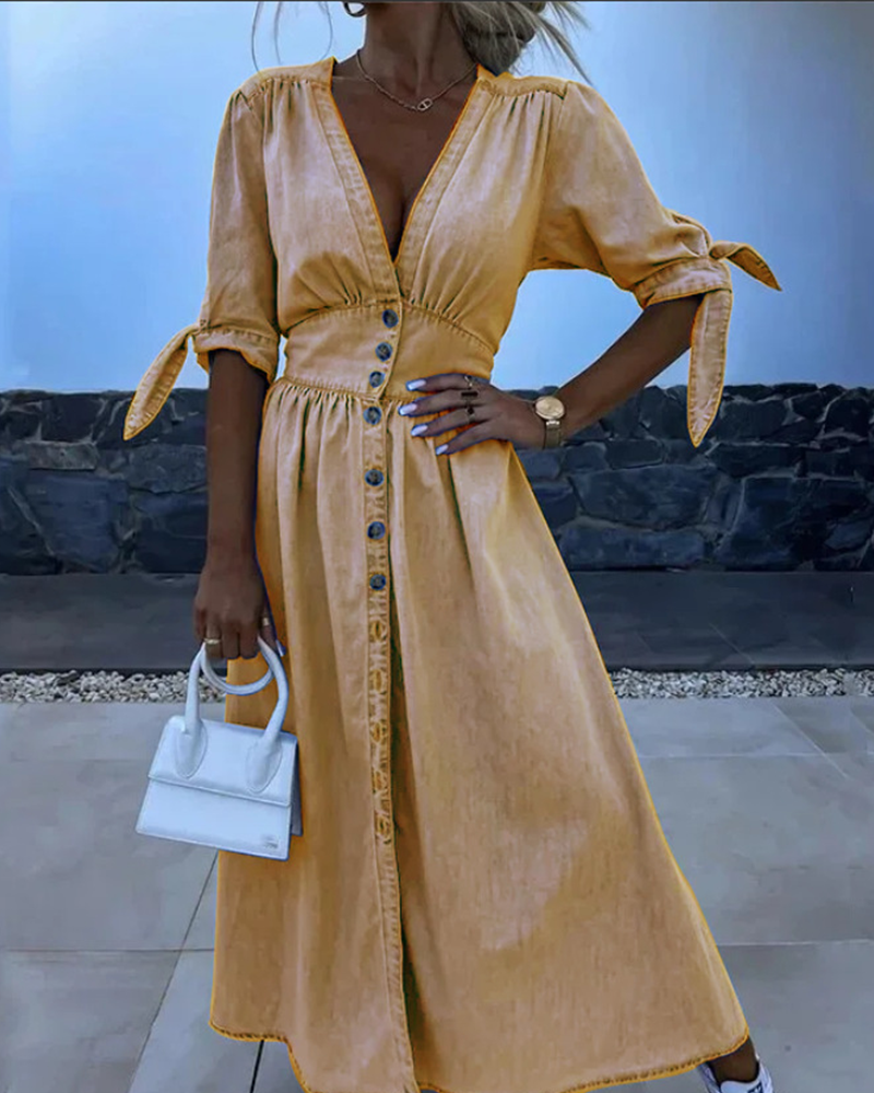 Better Behave Dress Cotton Camel