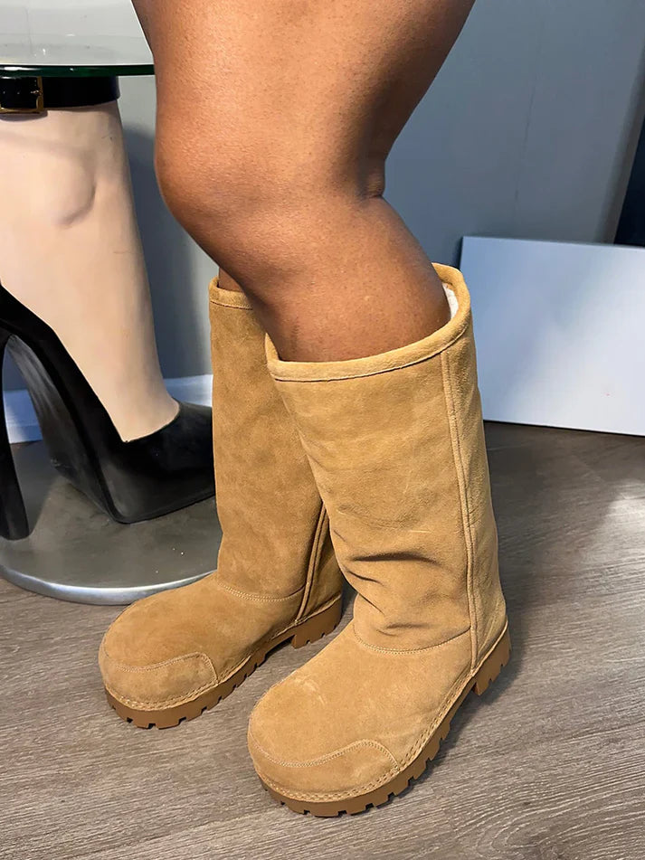 Suede Big Toe Snow Boots
