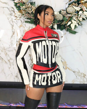 SPEED UP MOTOR JACKET SET RED