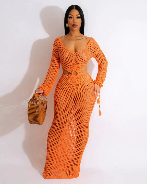 BEACH CALLING MAXI DRESS ORANGE