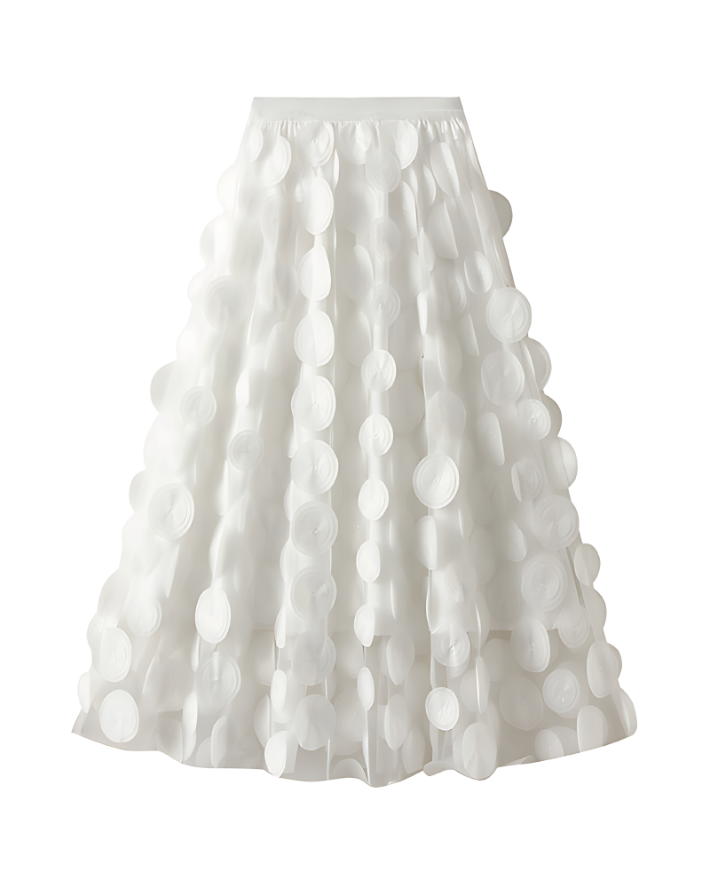 Ariyah Baby Skirt White One Size Easily Fits up to 1XL