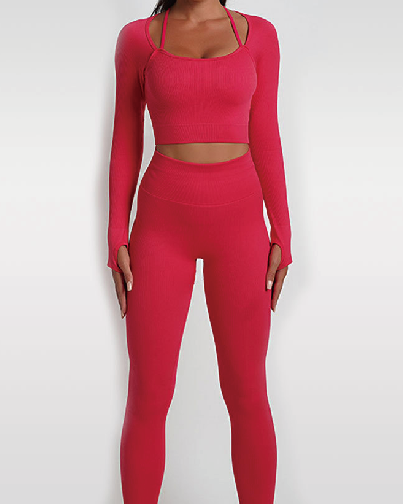 Aidana Legging Set Top Red