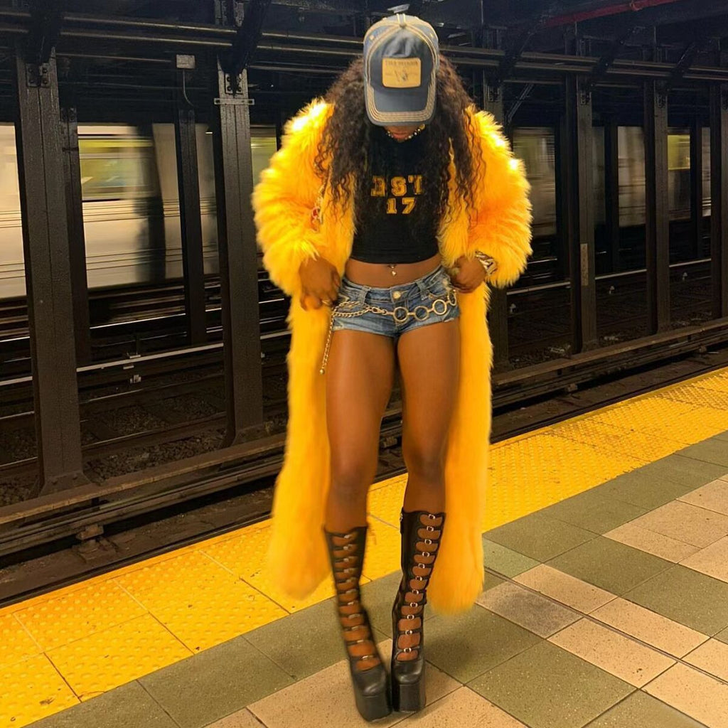 Street Style Fur Coat Jacket