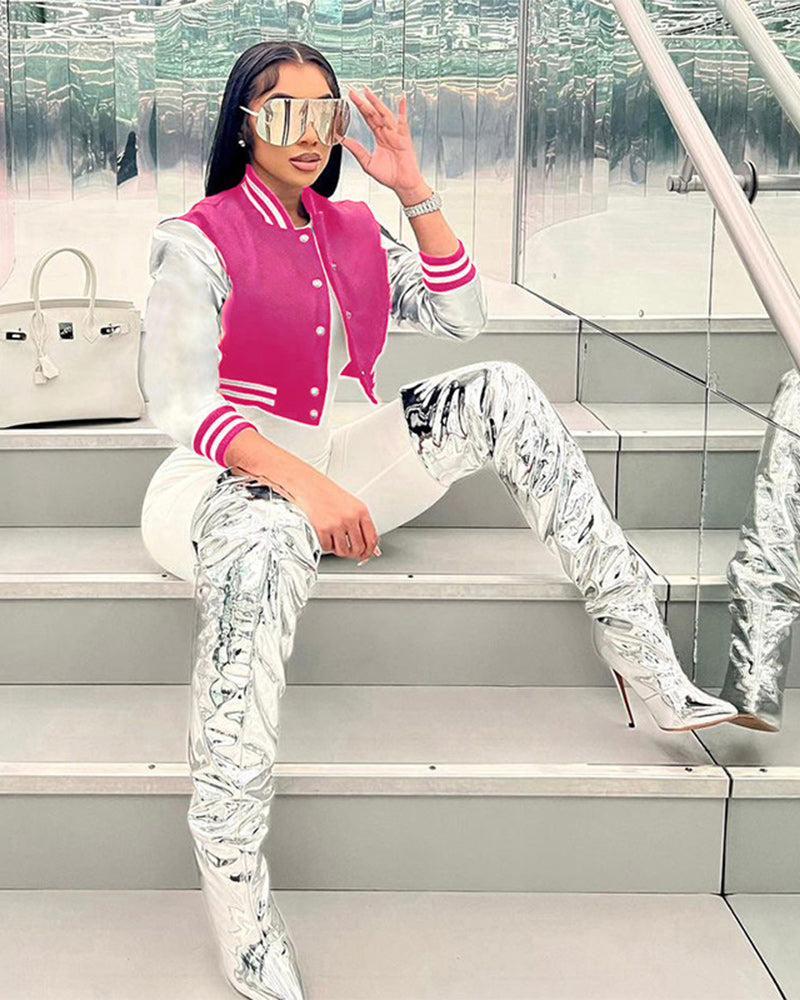 RUSH! Embroidery Jacket Rose Red