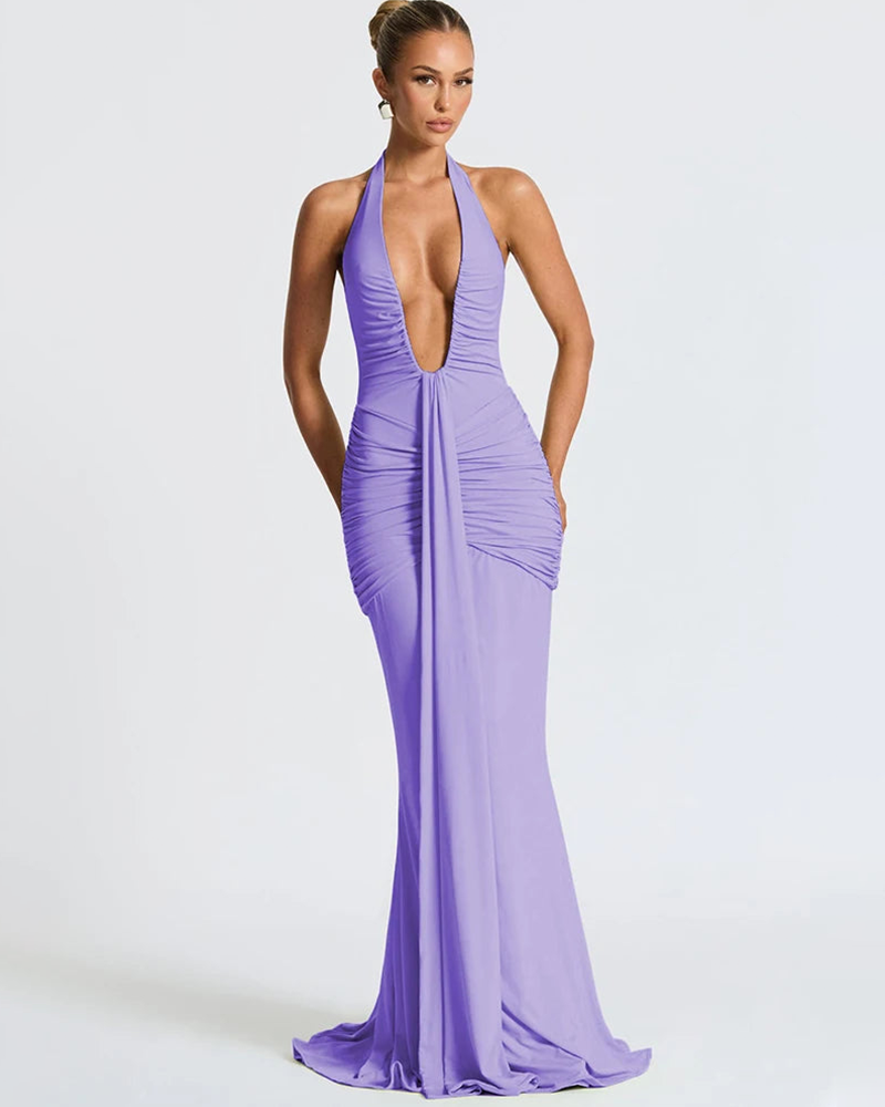 Ribbon Flow Evening Dress