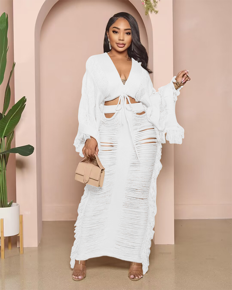 Island Vibe Skirt Set WHITE