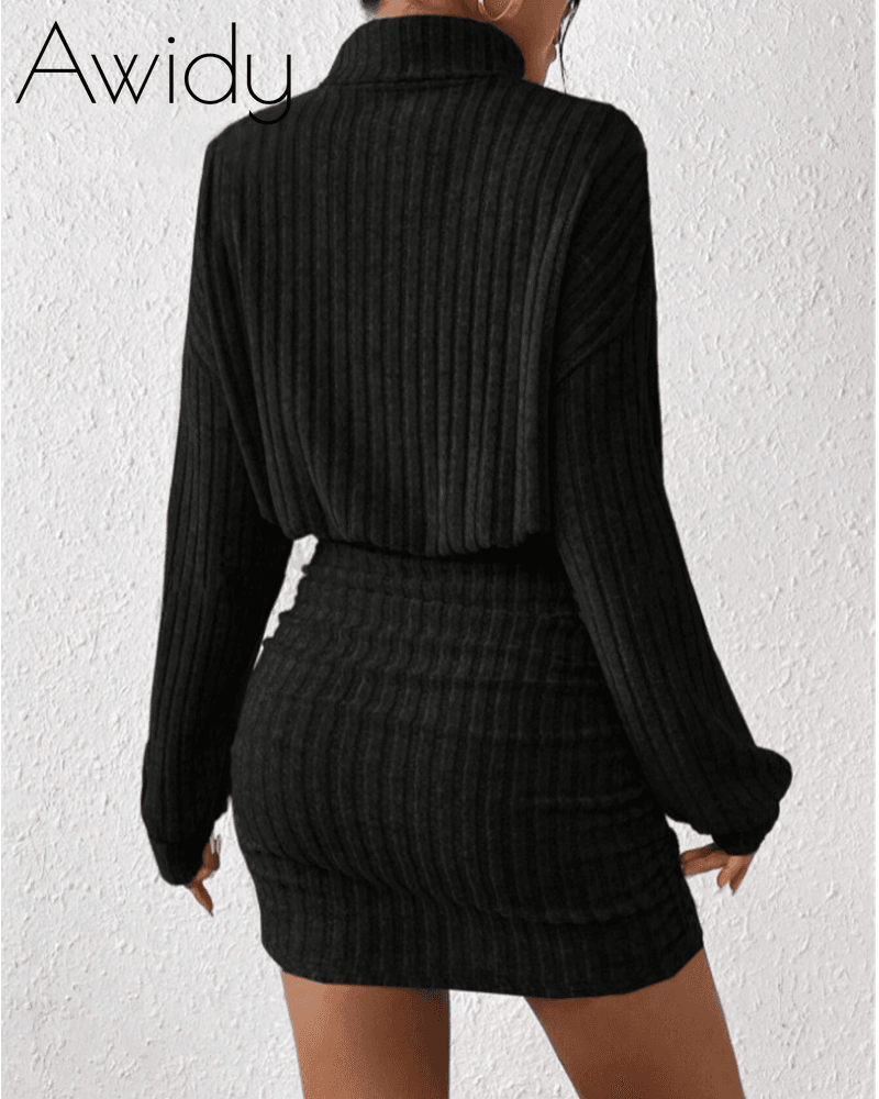 SILHOUETTE OBSESSION KNIT SWEATER DRESS