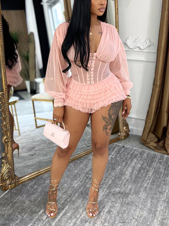 Corset Tulle Romper