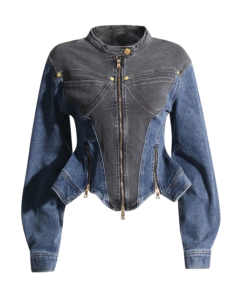 Two Tone Denim Jacket L