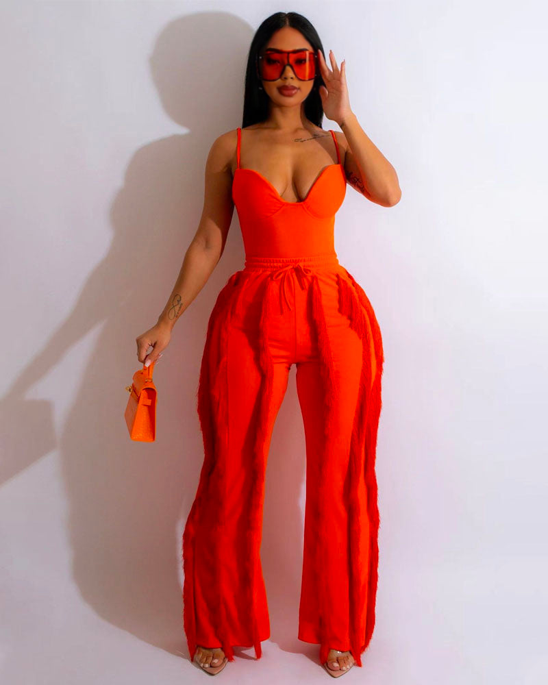 LIVING LAVISHLY PANT SET ORANGE
