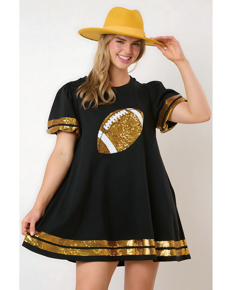 Game Day Sequin Tunic Dress