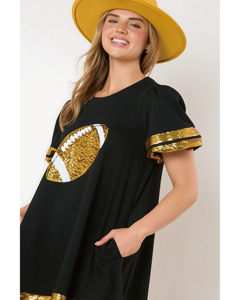 Game Day Sequin Tunic Dress