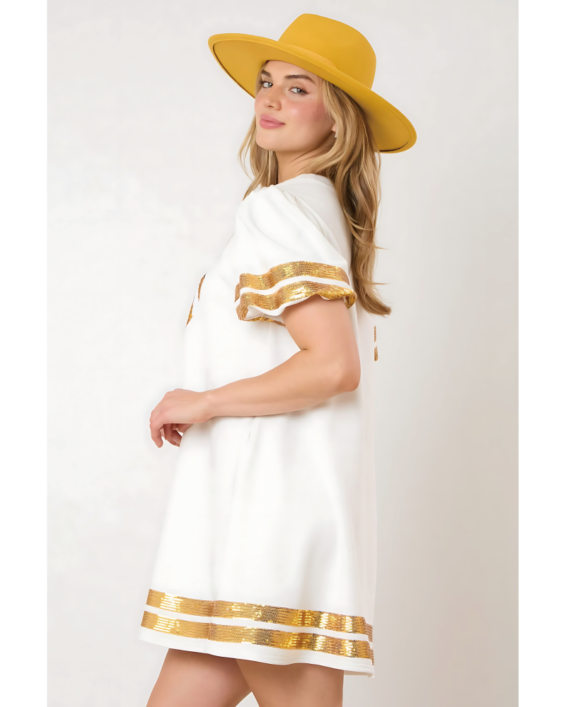 Game Day Sequin Tunic Dress