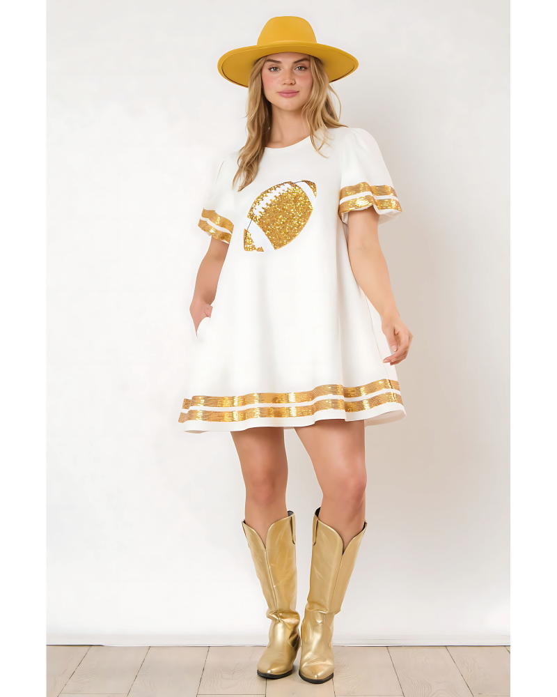 Game Day Sequin Tunic Dress