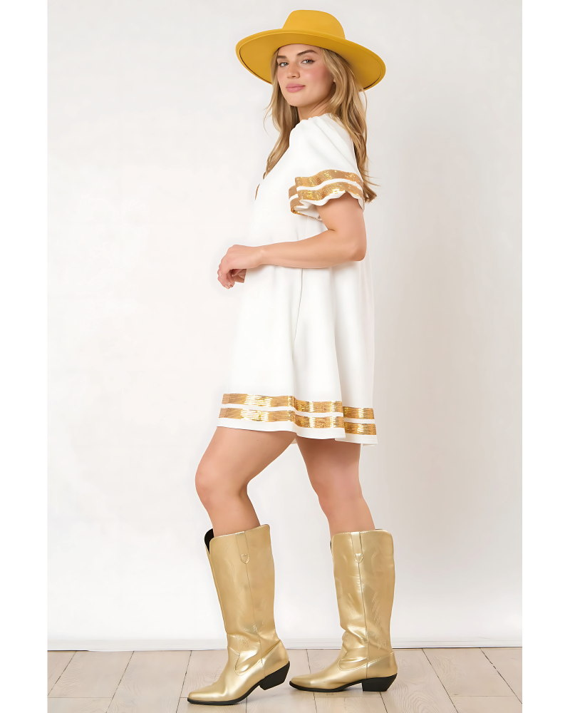 Game Day Sequin Tunic Dress